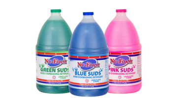 Green, Blue, Pink Suds Detergent