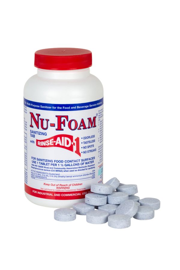 NU-FOAM Sanitizing Tablets 100-tablet jar